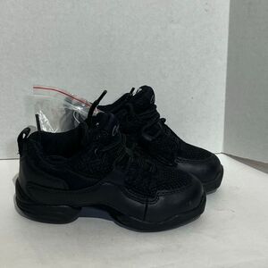 Capezio toddler Fierce Dansneaker Mesh Lace Up Athletic Shoes Black Size 12
